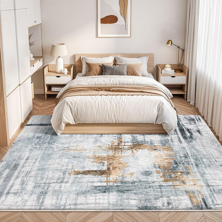 Tinyboy-hbq Teppiche Modern Designer für Wohnzimmer Kurzflor Teppich für Wohnzimmer Schlafzimmer Gra