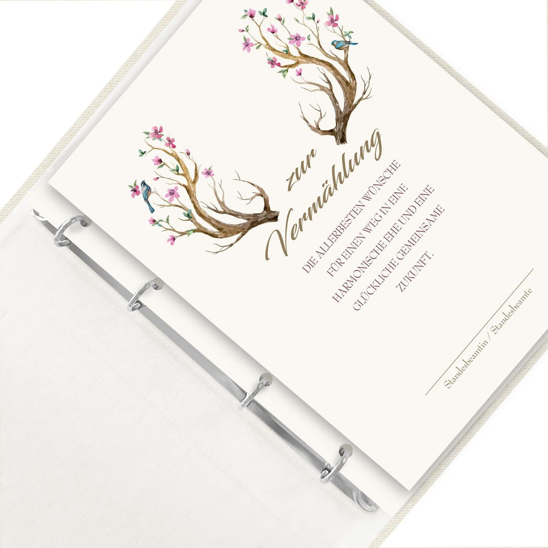 Stammbuch der Familie personalisiert Chifre beige A4 ca. 24 x 31 cm Familienstammbuch Stammbücher Hi