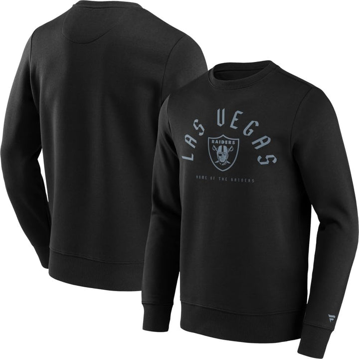 Las Vegas Raiders NFL ** College Stamp Crew ** Sweatshirt Pullover schwarz L Schwarz, L Schwarz