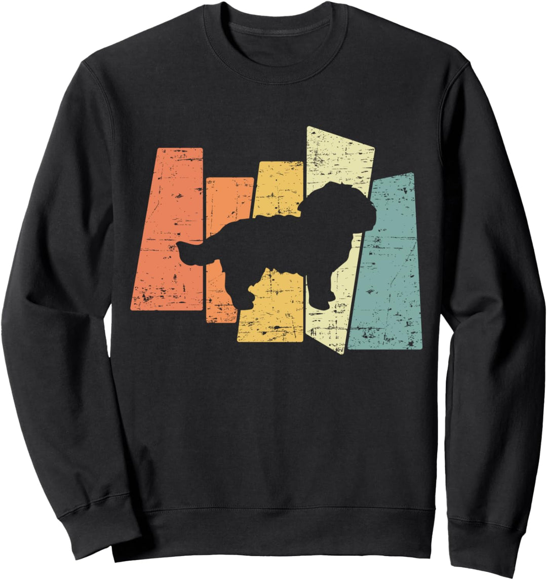 Retro Malteser Hund T-Shirt Geschenk Idee Sweatshirt