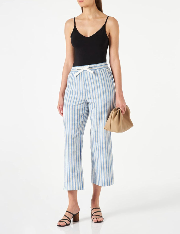 PART TWO Damen Prikkepw Pa Pants Easy Fit Hose 44 Riviera Stripe, 44 Riviera Stripe