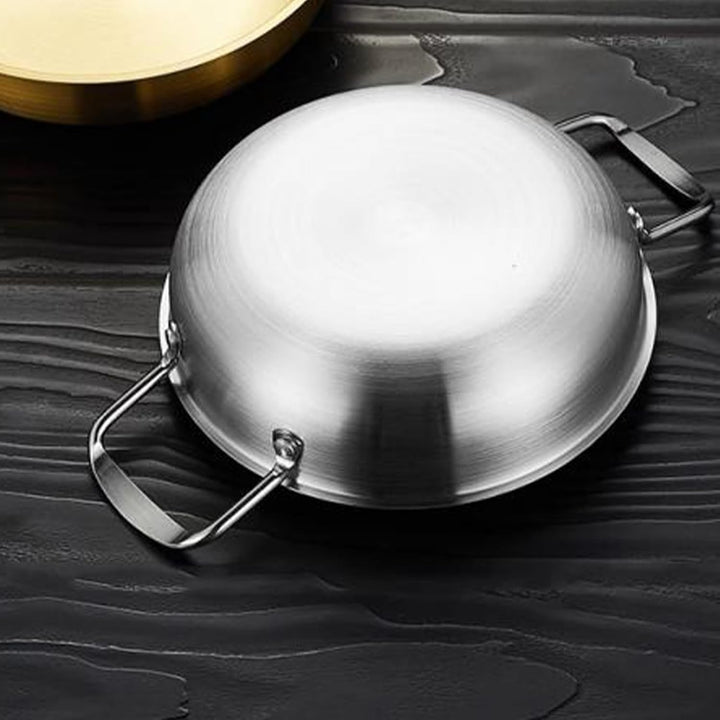 Bratpfanne acciaio inox pentole efficaci wok cottura piatto per campeggio 1350 ml, geeignet zum Koch