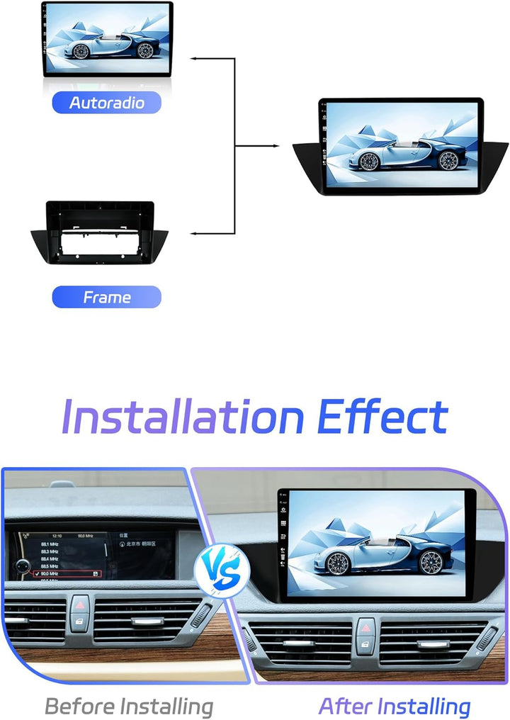 Android 12 IPS Autoradio Passt für BMW X1 E84 (2009-2015) - 4G+64G - Eingebaut DSP/Carplay/Android A