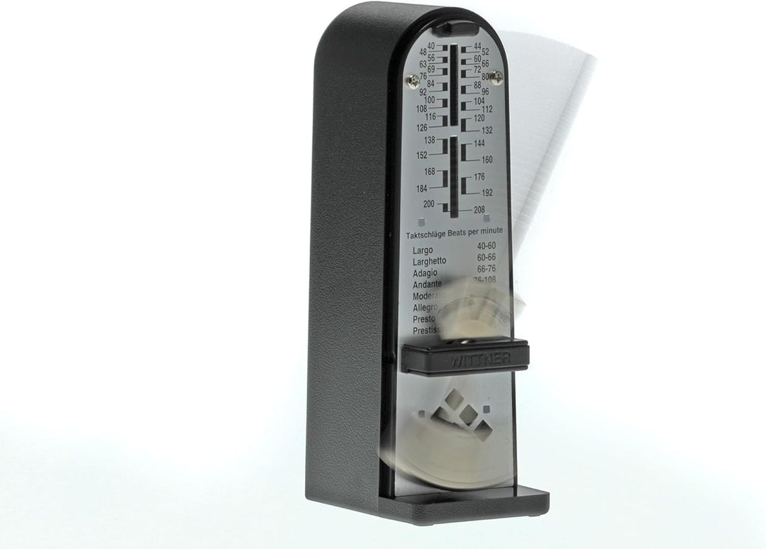 Wittner Metronom 890161 Kunststoffgehäuse ohne Glocke Taktell Piccolino schwarz, schwarz