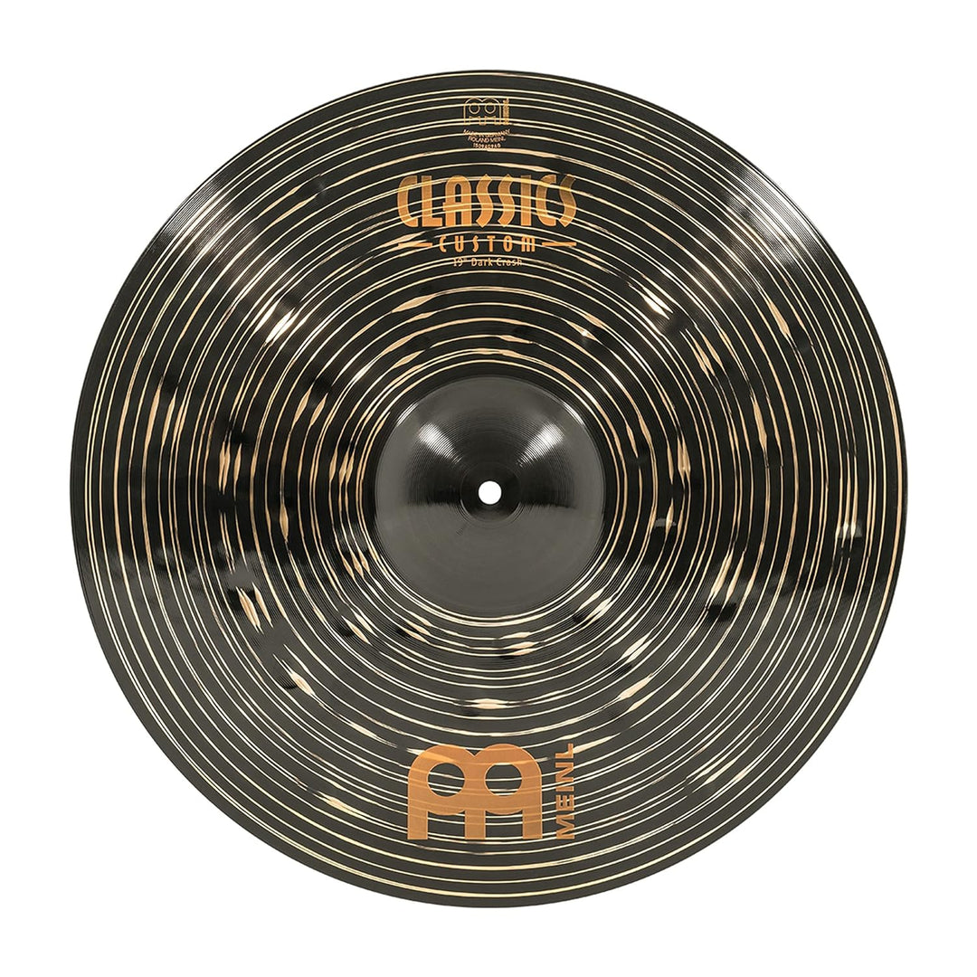 Meinl Classics Custom Dark 19 Zoll Crash (Video) Schlagzeug Becken (48,26cm) B12 Bronze, Dunkles Fin