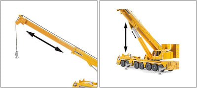 siku 1886, Mobilkran Liebherr, 1:87, Metall/Kunststoff, Gelb, Bewegliche Teile, Mobilkran Liebherr