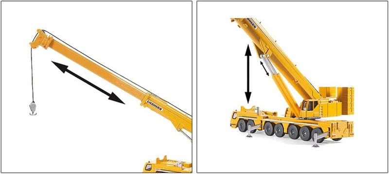 siku 1886, Mobilkran Liebherr, 1:87, Metall/Kunststoff, Gelb, Bewegliche Teile, Mobilkran Liebherr