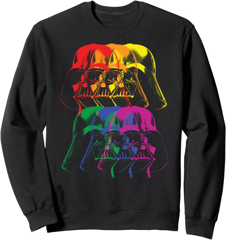 Star Wars Darth Vader Rainbow Outlined Portrait Sweatshirt