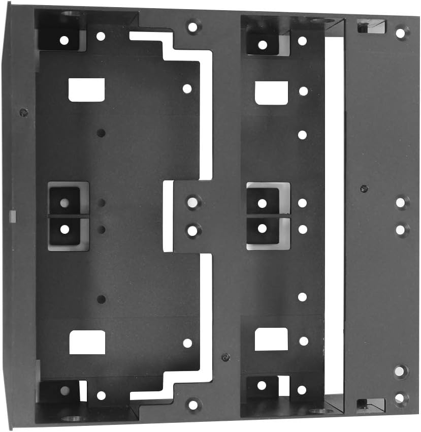 Vikye OImaster 2,5 3,5 HDD SSD auf 5,25 Diskettenlaufwerkschachthalterung für PC, Schwarz
