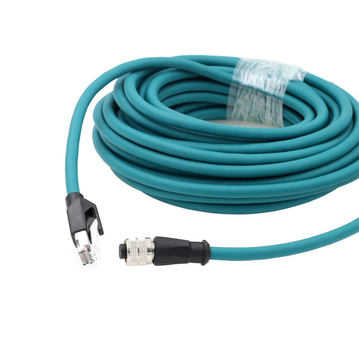HangTon Ethernet Kabel M12 A-kodiert 8 Pin Buchse auf RJ45 Cat-7e Patchkabel für Industrie Aktor Sen