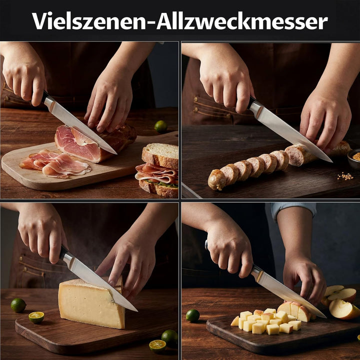 OAKSWARE Messerset, Küchenmesser Set 3-tlg hochwertigem Carbon Edelstahl, Ultra Scharfes Messer set