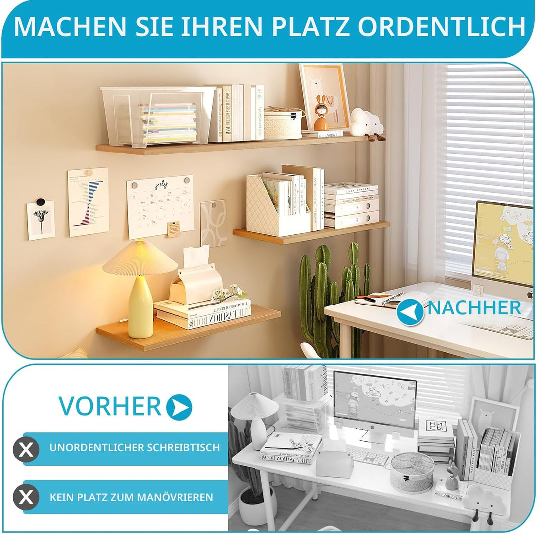 WELDUN 6 Stücke Regalhalterung Regalträger 10 cm, Schwerlast Regalwinkel für die Wandmontage, Tragkr