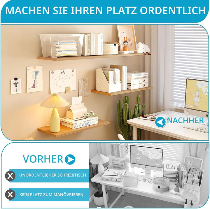 WELDUN 6 Stücke Regalhalterung Regalträger 10 cm, Schwerlast Regalwinkel für die Wandmontage, Tragkr