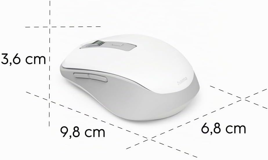 Hama Maus kabellos, Bluetooth/Funk (Multi Device, optische Bluetooth Maus ohne Klickgeräusch, Funkma