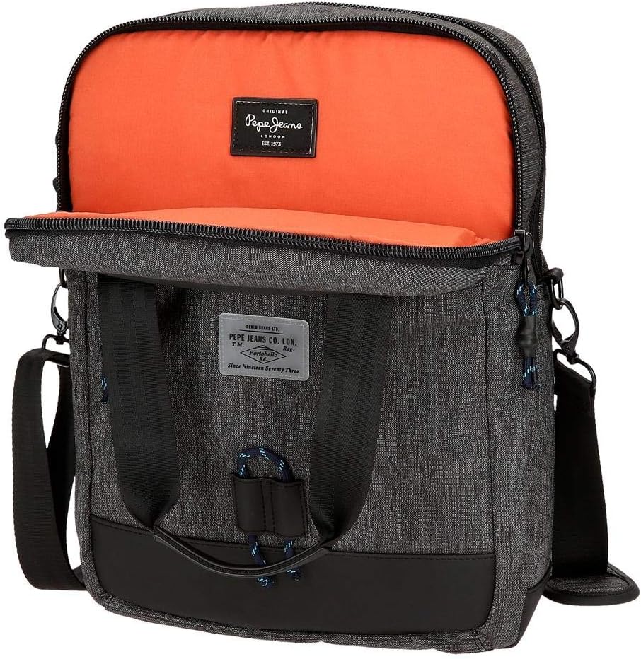 Pepe Jeans Raw Laptop-Rucksack mit Schulterriemen Grau 32x42x12 cms Polyester 15,6" 16.13L Rucksack