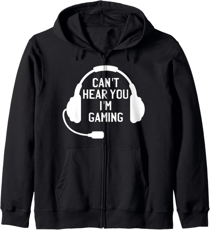 lustiges Spielerhemd. Das Headset kann Sie nicht hören, ich Kapuzenjacke