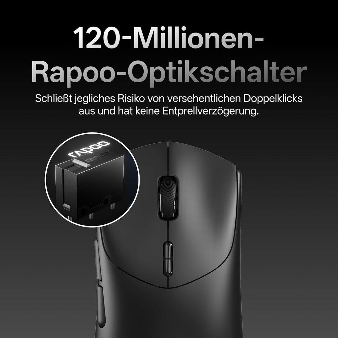 Rapoo VT7 MAX Kabellose Gaming-Maus - 53g Ultraleicht E-Sports Pro PAW3950 Ultimate 30K DPI Echte 80