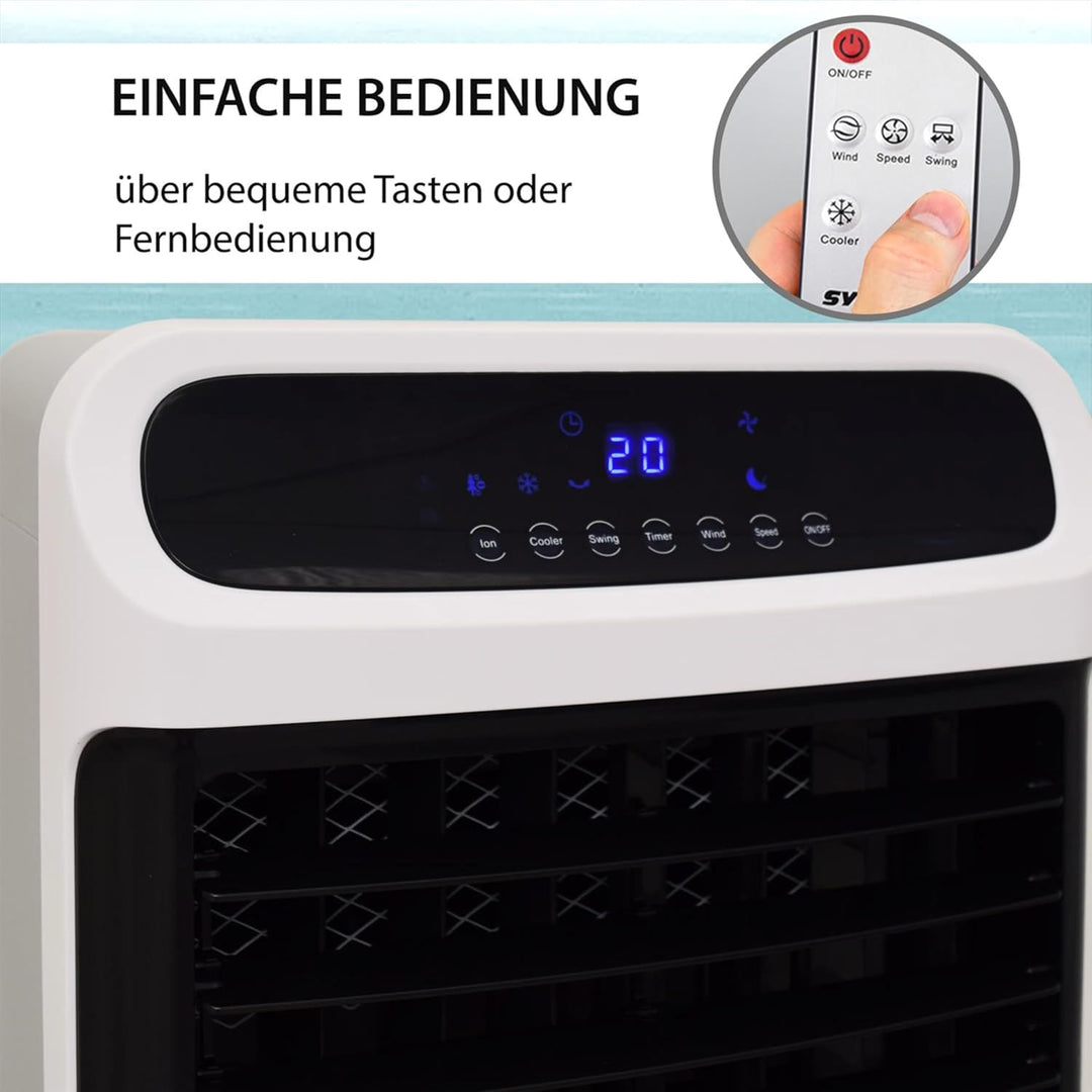 Syntrox Verdunstungskühler Windo | Luftkühler mit Wasser | Luftbefeuchter, Einstellbare Geschwindigk