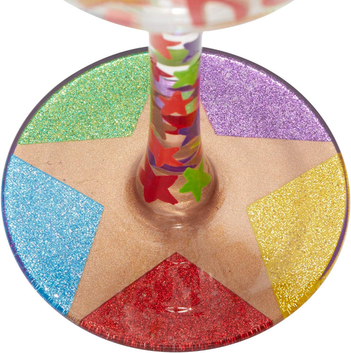 Enesco 6006293 Designs by Lolita Shoot for the Stars Weinglas, handbemalt, mehrfarbig