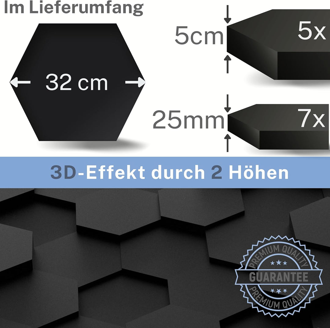 Akustikpaneele 3D HEXAGON Schallabsorber WAND Schalldämmung SCHALLSCHUTZ sound absorber SCHALLSCHUTZ