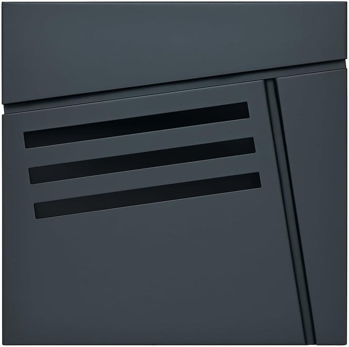 Verda Briefkasten mit Zeitungsfach, 2X Schlüssel, Postkasten Designer Wandbriefkasten, individueller