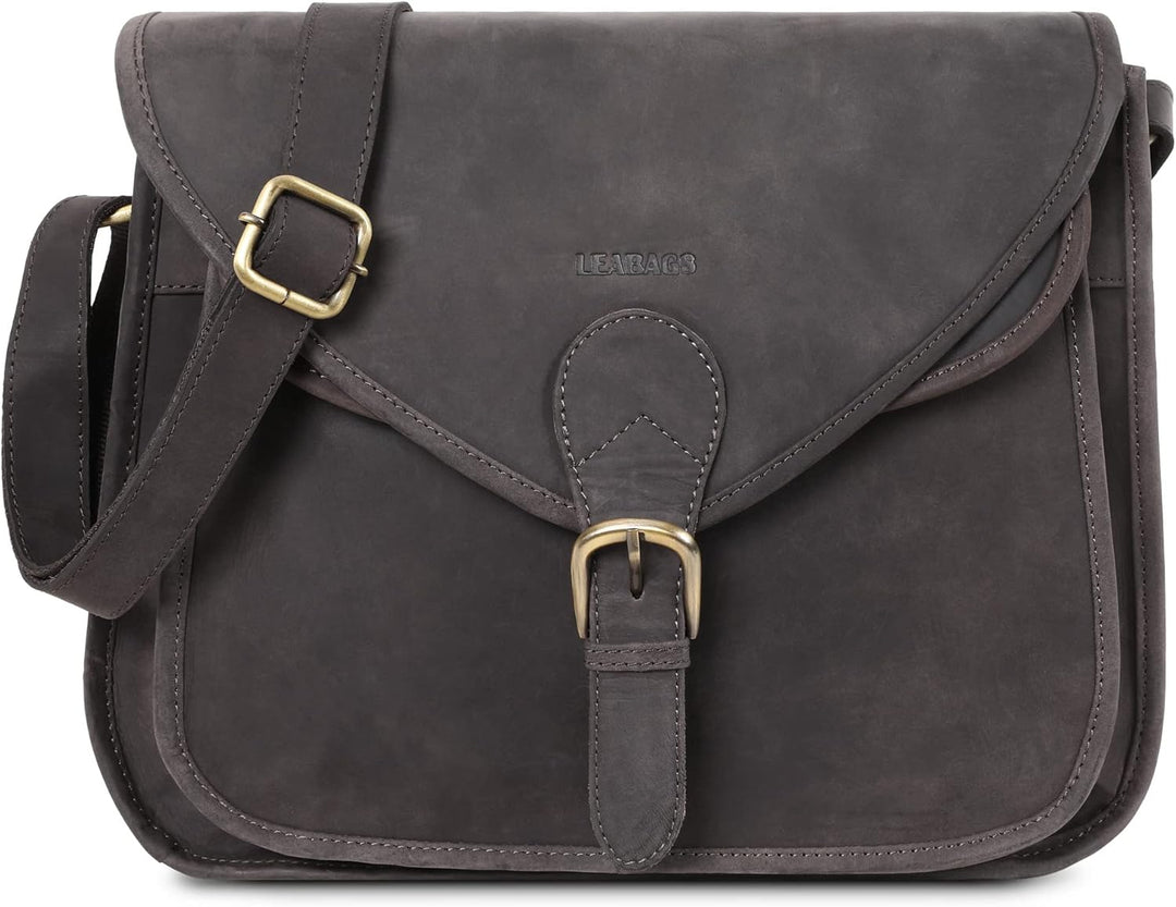 LEABAGS Leder Handtasche Damen I Premium Echtleder Umhängetasche I Damen Schultertasche I Damentasch