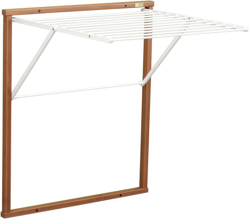 Arredamenti Italia Wandwäscheständer Kledy Wand, Holz - Klappbar - 6,5 mt Leine - Farbe: Kirsche Hol