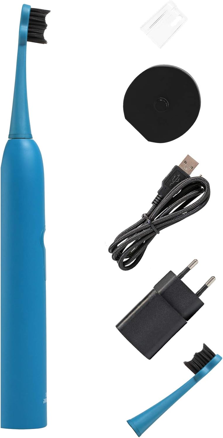 Megasmile Sonic Black Whitening II Schallzahnbürste Blue, Elektrische Zahnbürste, mit Timer, Aktivko