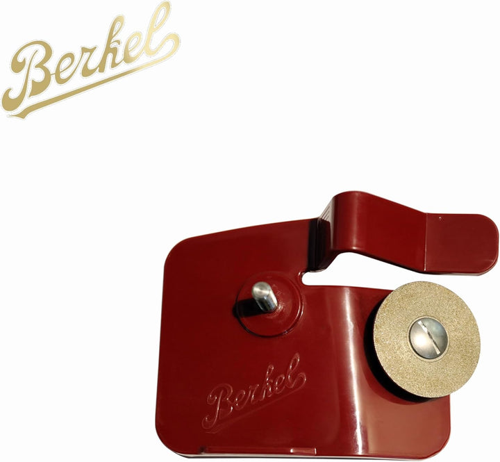 Berkel Aufschnittmaschine Home Line 250 in rot - Premium Schneidemaschine inkl. handgefertigtem Einl