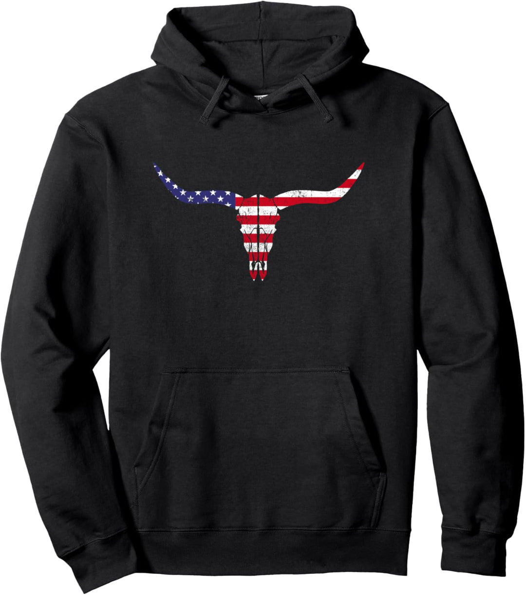 Texas Longhorn Rinder Design für stolze Texaner Pullover Hoodie