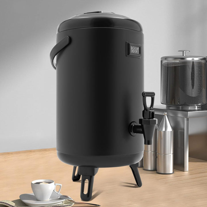 10L isolierter Edelstahl Getränkespender mit LED-Display,12h warm für Hotel | 10 Liter isolierter Ed