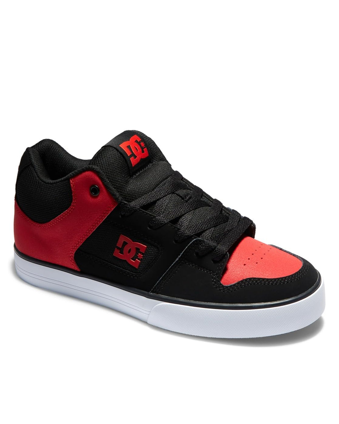 DC Shoes Herren Pure Mid Sneaker 47 EU Black Red, 47 EU Black Red