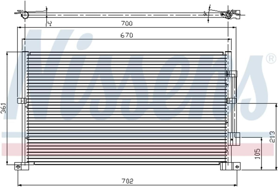 Nissens 94585 Kondensator, Klimaanlage