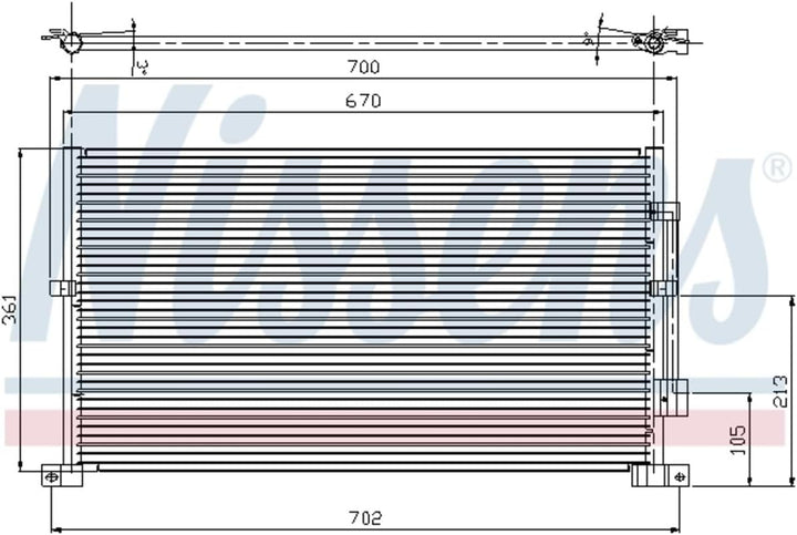 Nissens 94585 Kondensator, Klimaanlage