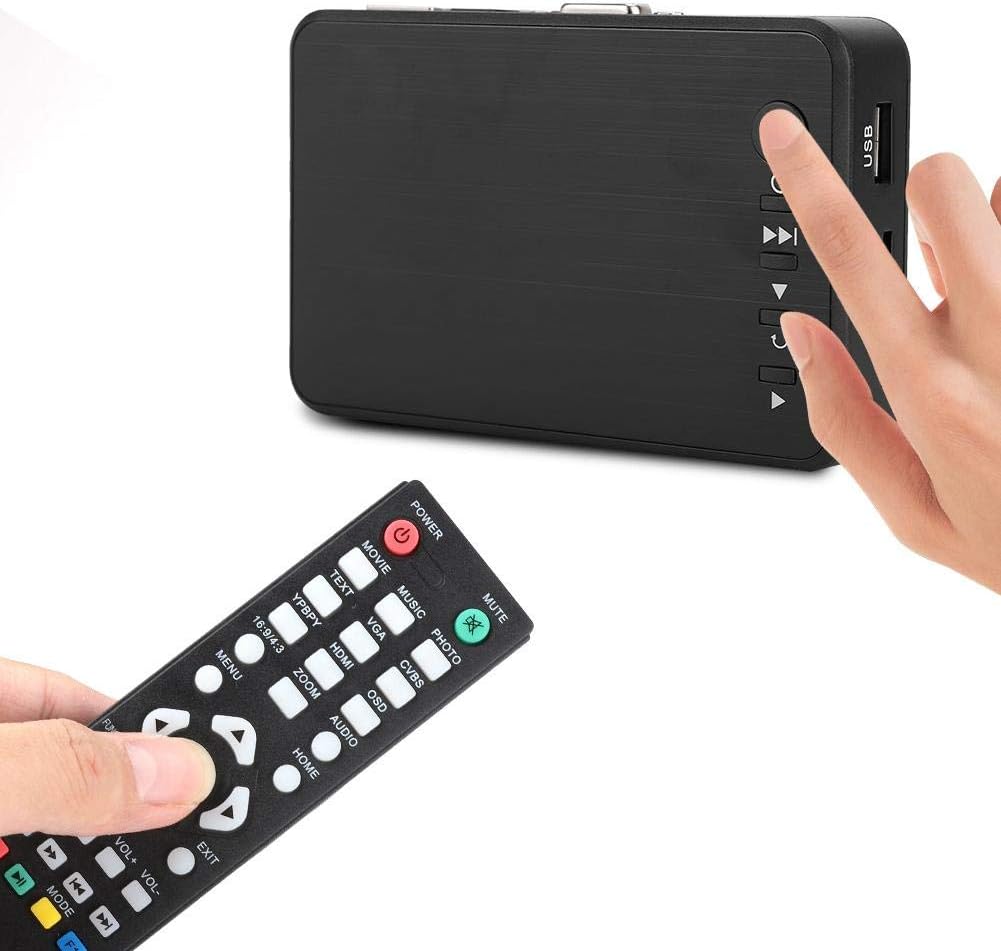 ASHATA HDMI Mediaplayer, Mini 1080P 4K Full-HD Ultra HDMI Digitaler Multimediaplayer mit Adapter und