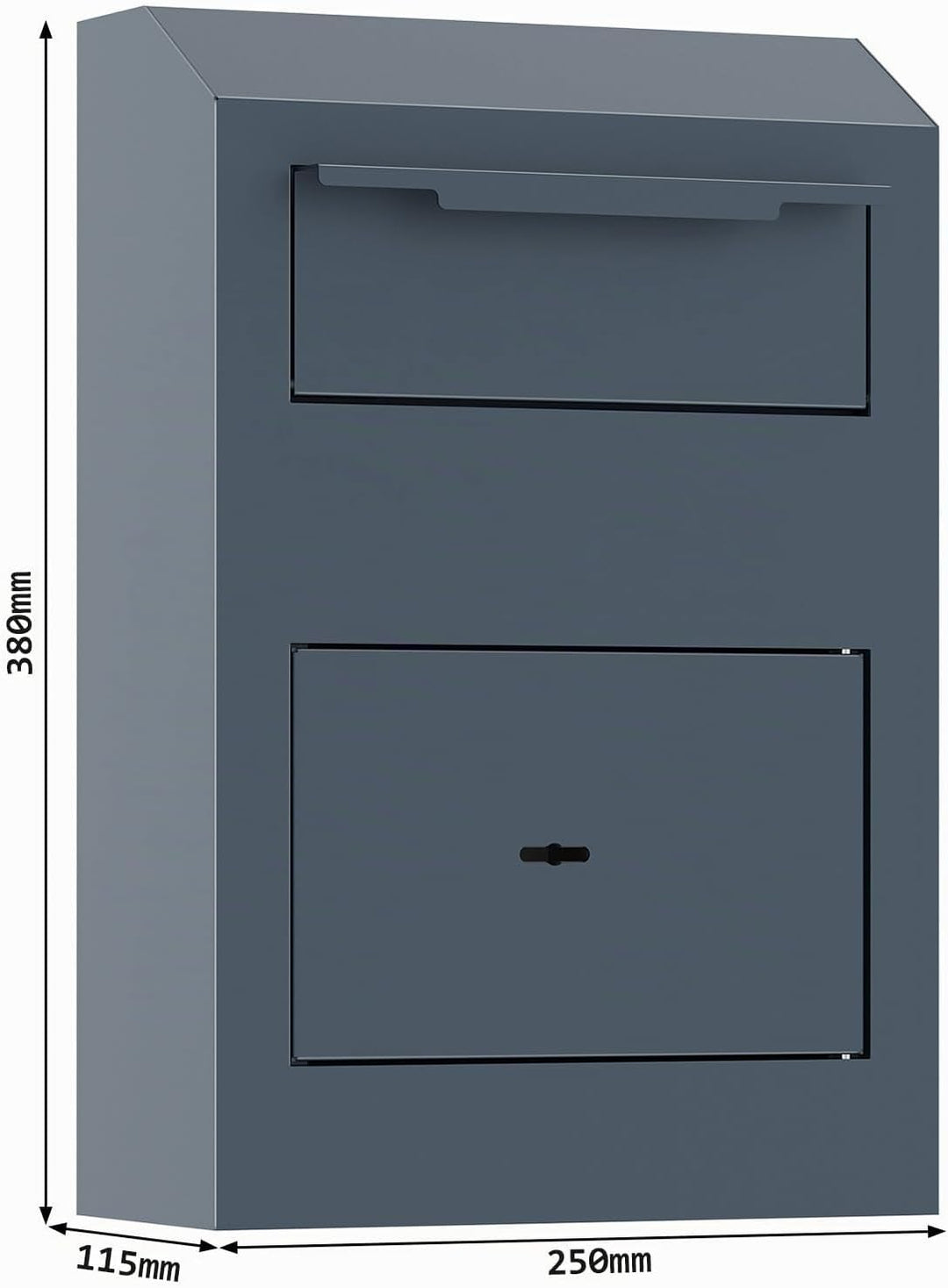 Profirst Einwurftresor Epsilon Small Doppelbartschloss 2 Schlüssel einwandiger Tresor Rückholsperre