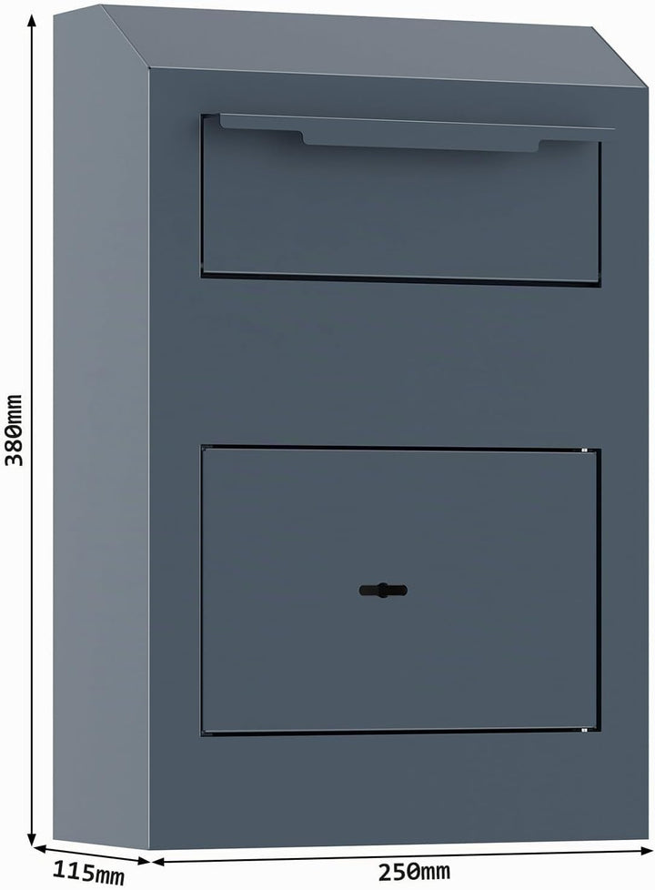 Profirst Einwurftresor Epsilon Small Doppelbartschloss 2 Schlüssel einwandiger Tresor Rückholsperre