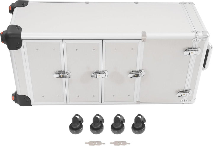 Kosmetikkoffer Trolley Professioneller Friseur Koffer mit 3 Schubladen, 6 Schlüssel, 4 Rollen Kosmet