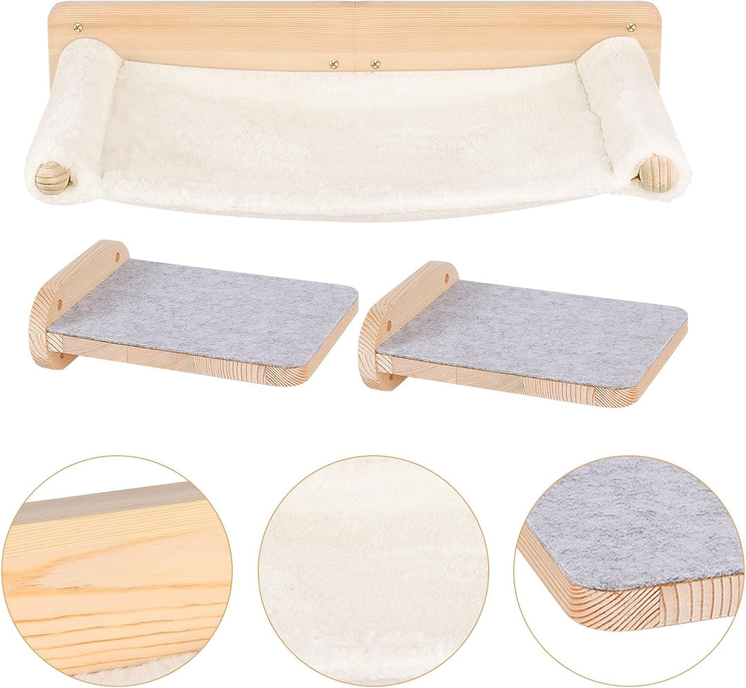 Kletterwand Katzen,Premium Kletterwand Katzen Set mit Katzenbrettern für die Wand,Premium Wandpark z