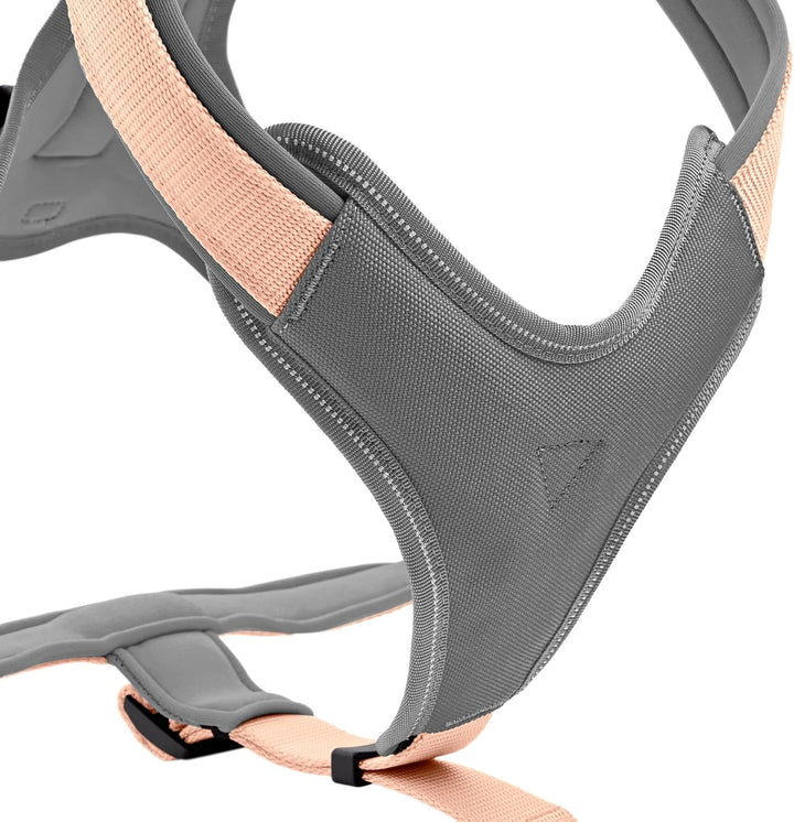 Hunter Hundegeschirr NEOPREN, Farbe: pfirsich/grau, strapazierfähiges Nylon, mit weichem Neopren gep