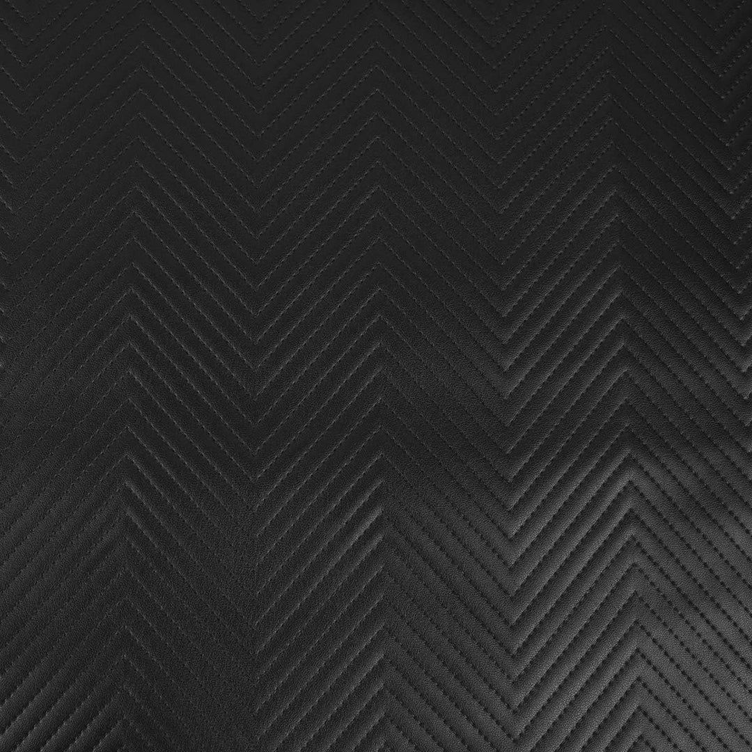 SCHÖNER LEBEN. Zugluftstopper Kunstleder Steppung Zickzack schwarz, Auswahl:80cm Länge Schwarz 80x15