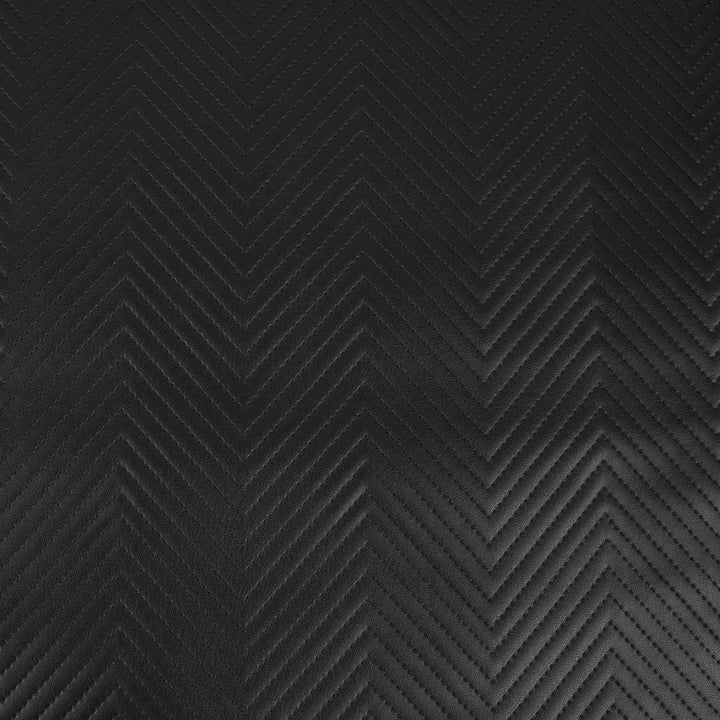 SCHÖNER LEBEN. Zugluftstopper Kunstleder Steppung Zickzack schwarz, Auswahl:80cm Länge Schwarz 80x15