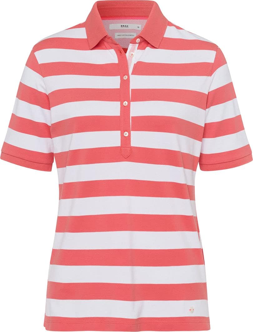 BRAX Damen Style Cleo Polohemd 34 Coral, 34 Coral
