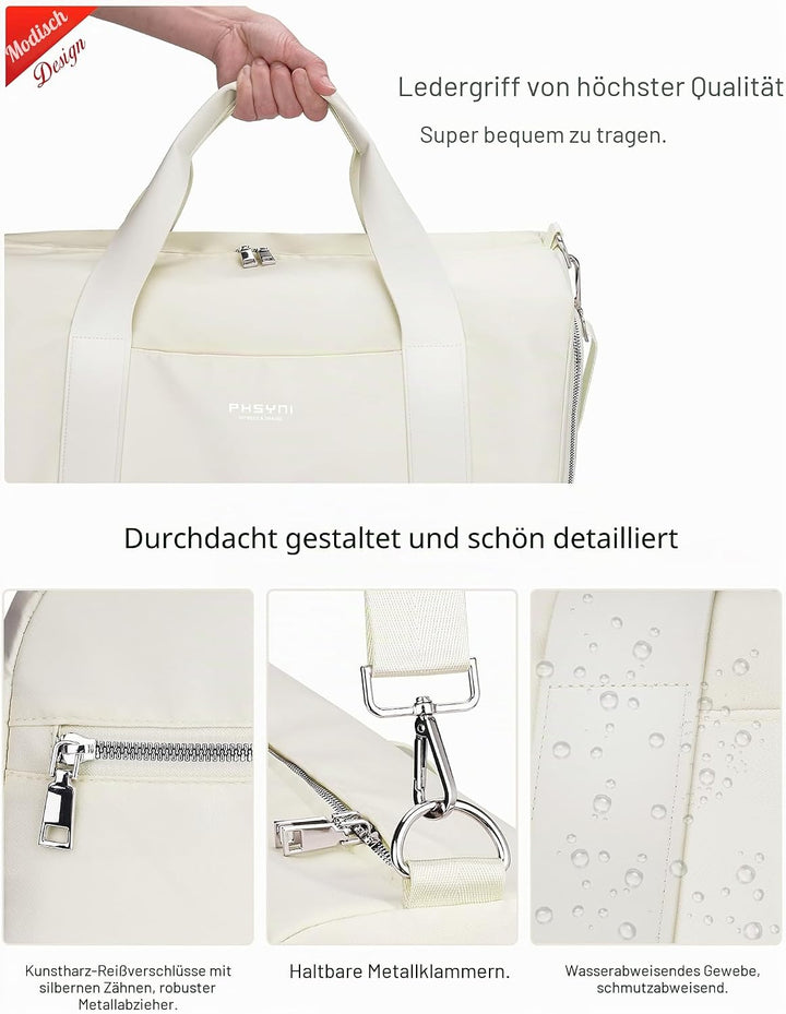 19 Zoll Sporttasche Reisetasche für Damen und Herren,wasserdichte Handgepäcktasche,Trainingstasche f