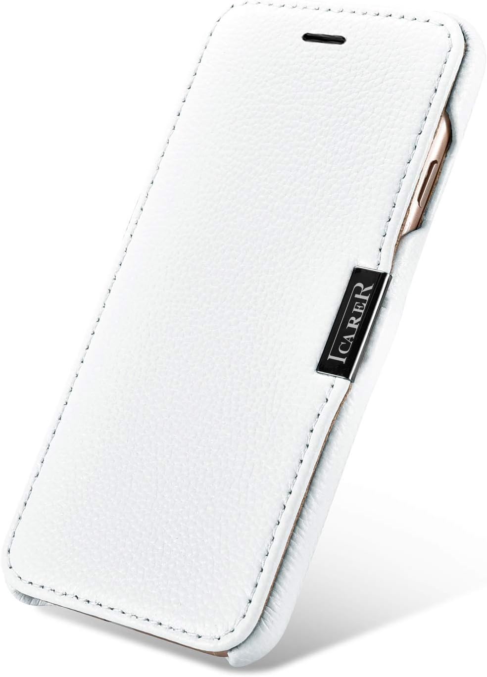 ICARER Tasche passend für Apple iPhone 6S und iPhone 6 (4,7 Zoll), Case Aussenseite aus Echt-Leder,