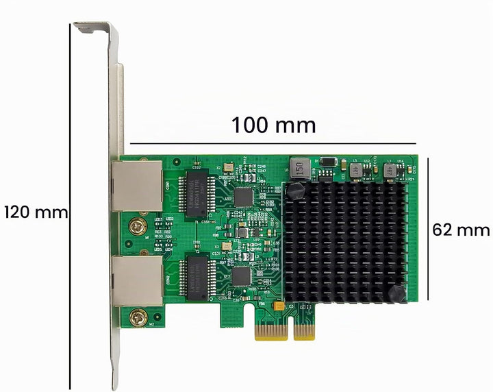 Dual-Port 2.5GBase-T PCIe Netzwerkadapter RTL8125B 2500/1000/100Mbps PCI Express Gigabit Ethernet NI