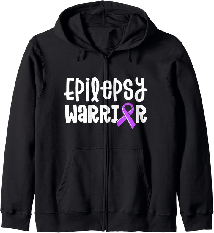 Epilepsy Warrior Shirt Kids Purple Ribbon Awareness Women Kapuzenjacke