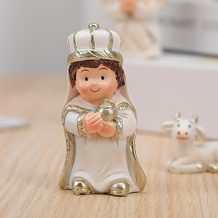 Kleine Krippenfiguren-Set, Weihnachtskrippen-Sets - Krippenfiguren-Set aus Kunstharz - 12X Jesus-Kri