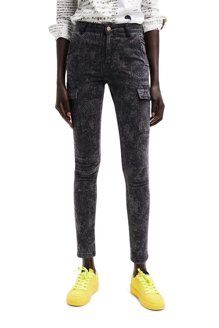 Desigual Damen Jeans 34 Schwarz, 34 Schwarz