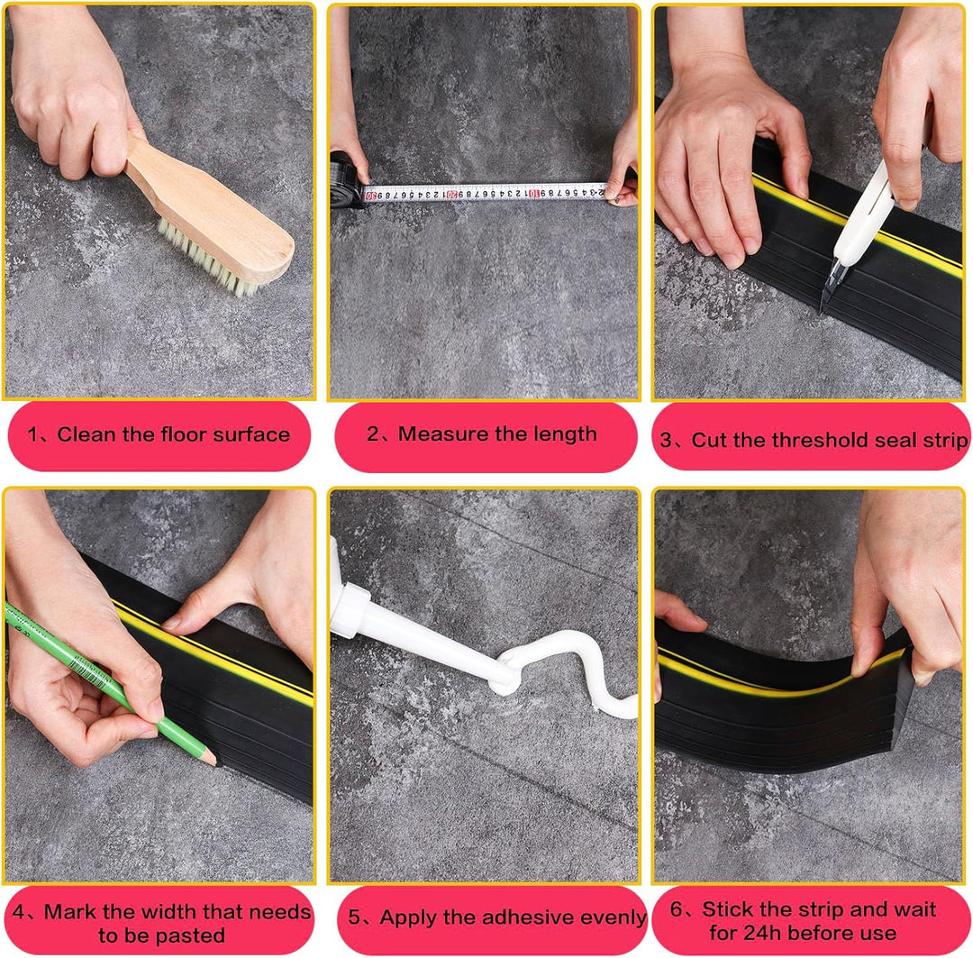 Garagentor Dichtung 3M universeller Schwellendichtung Wetterfeste Gummi-Bodenabdichtung，Gummi DIY Bo